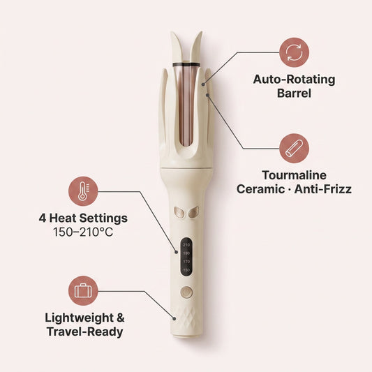 Rizador de pelo y ondulador eléctrico automático